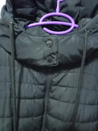 Abrigo acolchado parka negro