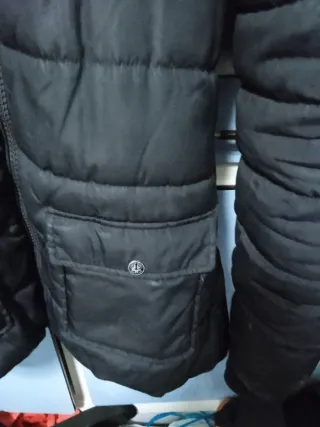 Abrigo acolchado parka negro