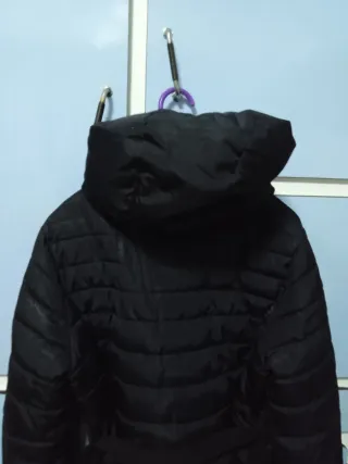 Abrigo acolchado parka negro