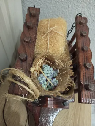 Carro y burrito de peluche decorativo