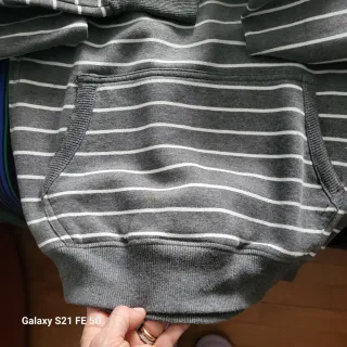 Felpa Superdry donna righe grigio/bianco