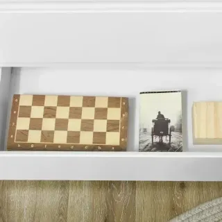 Cómoda 4 Cajones Blanca y Madera