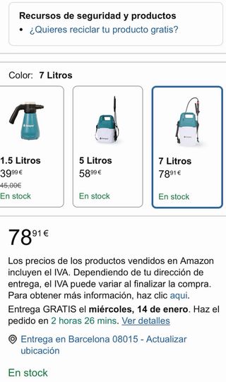 Pulverizador eléctrico Keeper Forest 7