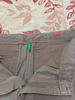 Pantalón Chino Benetton Talla 52 Marrón Claro