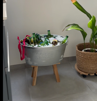 Cubitera Acero Galvanizado Ovalada