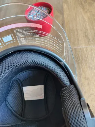 Casco Moto Jet Negro Brillo Talla L Unisex