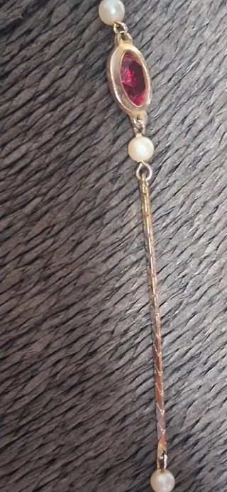 Collana vintage con cristalli colorati