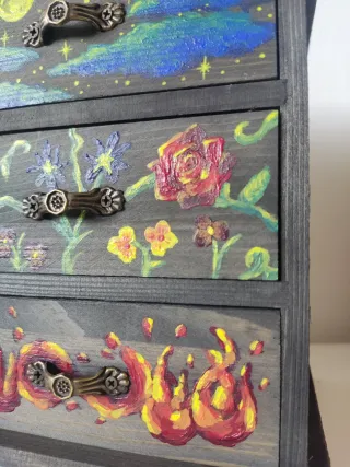 Mini Cómoda ACOTAR Feyre Pintada a Mano