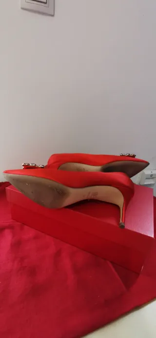 Zapatos Carolina Herrera Naranja Talla 39