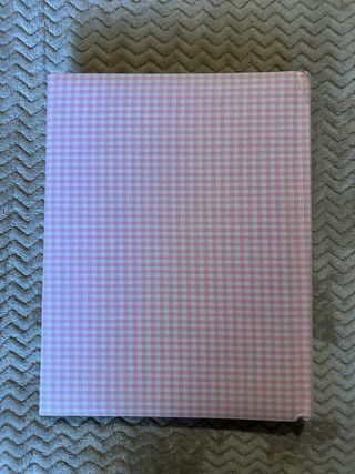 Album foto bambina rosa a quadretti