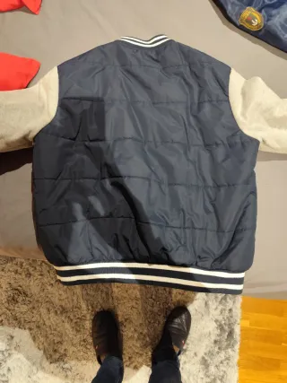 Chaqueta estilo universitario azul XL