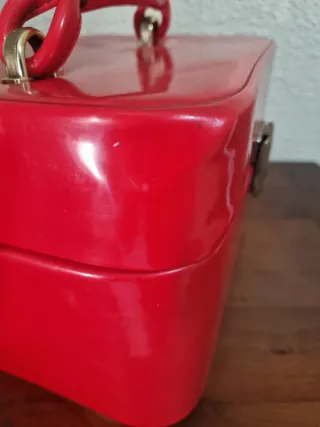 Neceser Vintage Años 70 Rojo