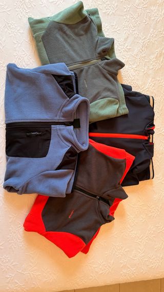 4 chaquetas  polar niño talla 10-11 años