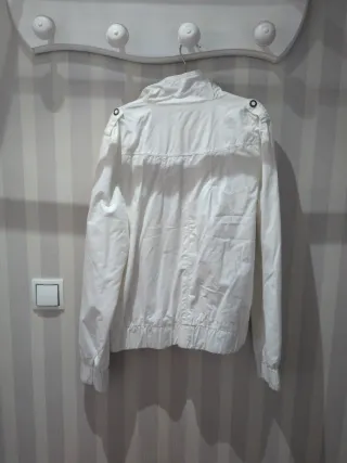 Chaqueta de tela blanca mujer verano