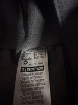 Chaqueta Nieve Niño Talla 12