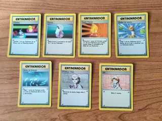 Lote 7 Cartas Entrenador Base Set Pokémon