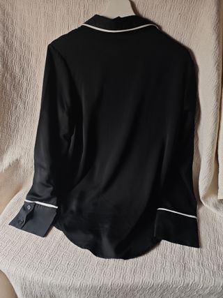 Camisa blusa negra blanca pijamera mujer talla L