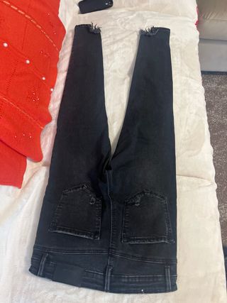 Jeans neri donna strappati