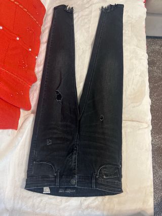 Jeans neri donna strappati