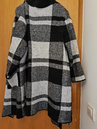 Chaqueta de punto cuadros talla única