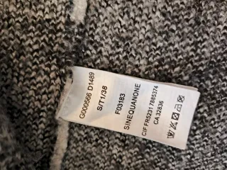 Chaqueta de punto cuadros talla única