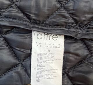 Giacca trapuntata nera taglia 46