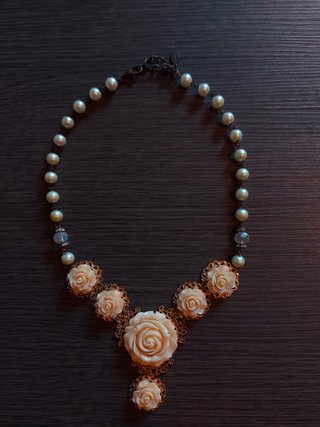Collana Sodini ROSE con rose e perle