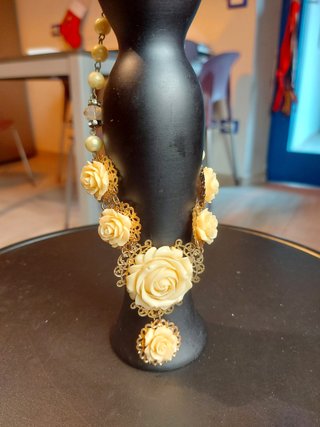 Collana Sodini ROSE con rose e perle