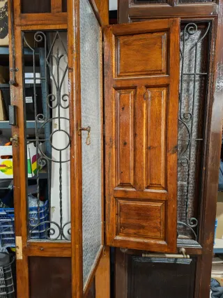 Puerta antigua madera 2 hojas