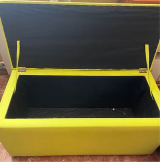 Baúl/Sillón Almacenaje Tela Amarillo