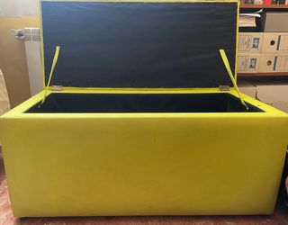Baúl/Sillón Almacenaje Tela Amarillo