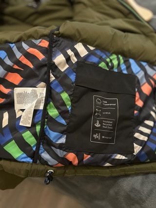 Chaqueta plumífero verde