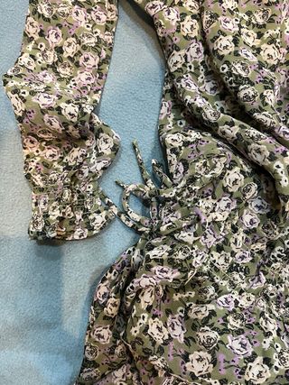 Vestido H&M floral verde