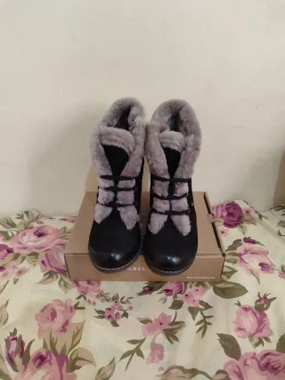 Botines Mujer Verde Negro/Gris