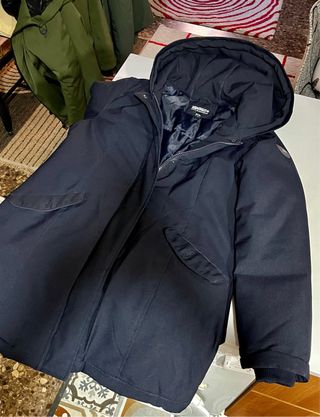 Chaqueta Parka Negra Plumas unisex