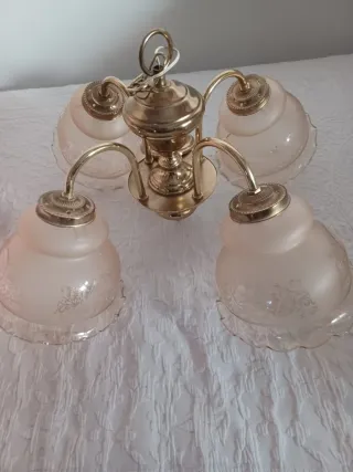 Lámpara de techo vintage dorada