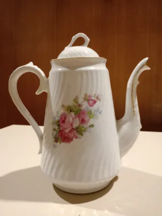 Tetera/Cafetera Porcelana Flores Rosas