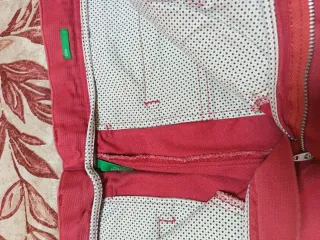 Pantalón Chino Hombre Talla 50 Bennetton Rosa