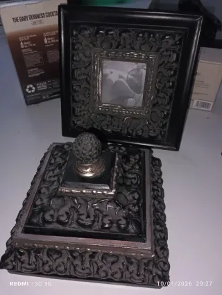 Joyero y Portafotos Negro y Dorado