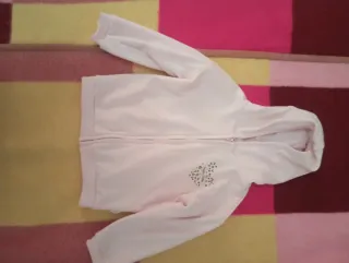 Chaqueta niña rosa con cremallera