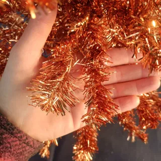 2 Mini Alberi di Natale Oro Base Legno