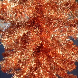 2 Mini Alberi di Natale Oro Base Legno