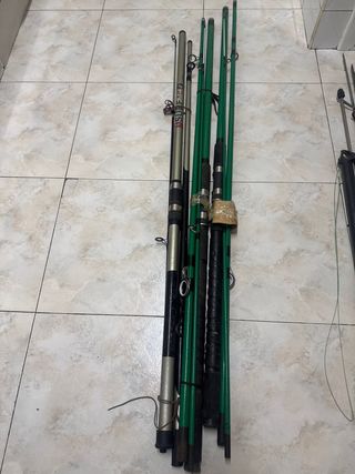 Cañas de pescar sin carretes
