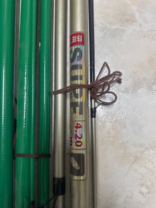 Cañas de pescar sin carretes