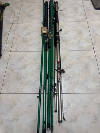 Cañas de pescar sin carretes