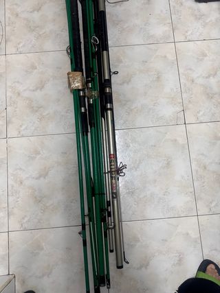 Cañas de pescar sin carretes