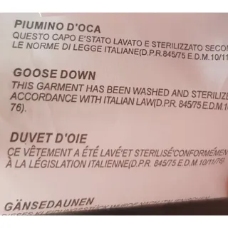 Piumino Calvin Klien vera piuma d'oca tg. S