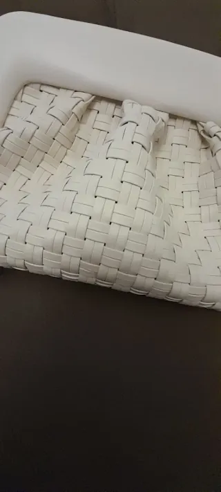 Borsa Themoiré in pelle vegana color panna