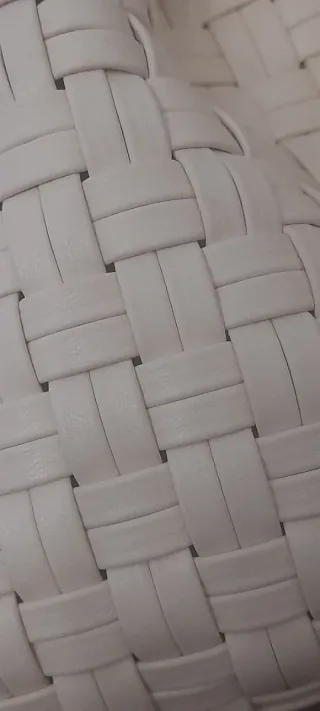 Borsa Themoiré in pelle vegana color panna