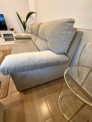 Conjunto de 2 sofás de tela beige